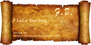 Fiala Dorina névjegykártya