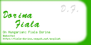 dorina fiala business card